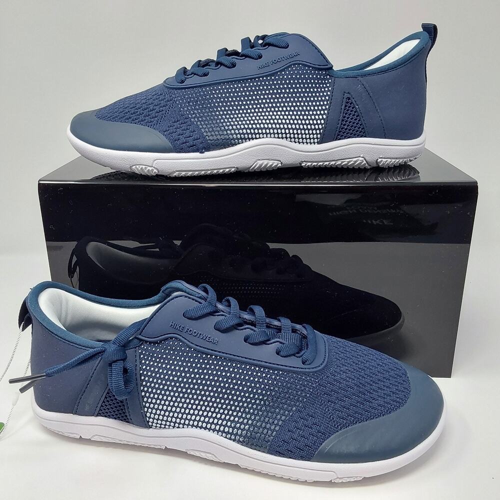 HIKE Footwear Men's 8/ Women's 10 Navy Knit Walking Sneakers & Barefoot Insoles
